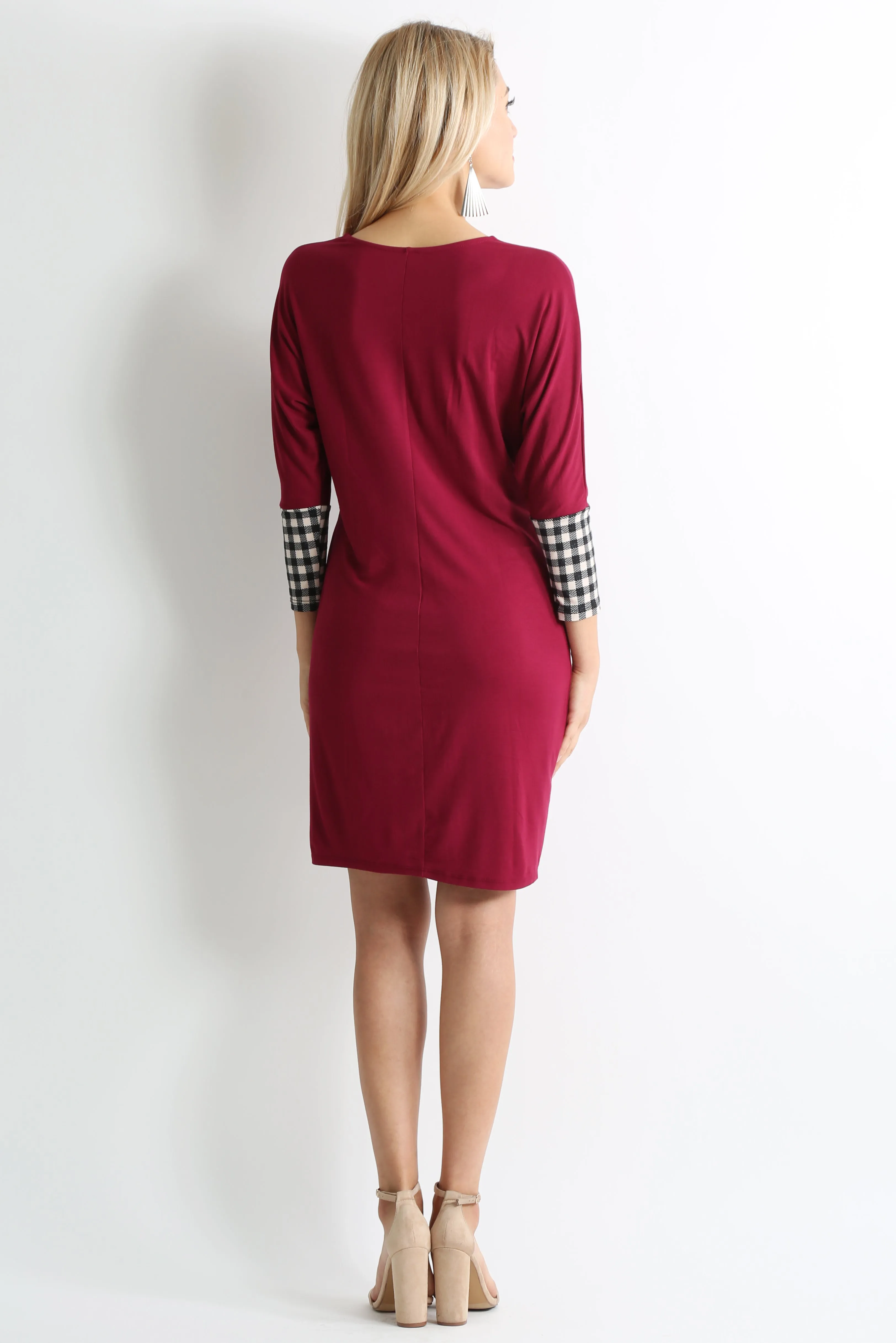 Daringly Dolman Contrast Dress