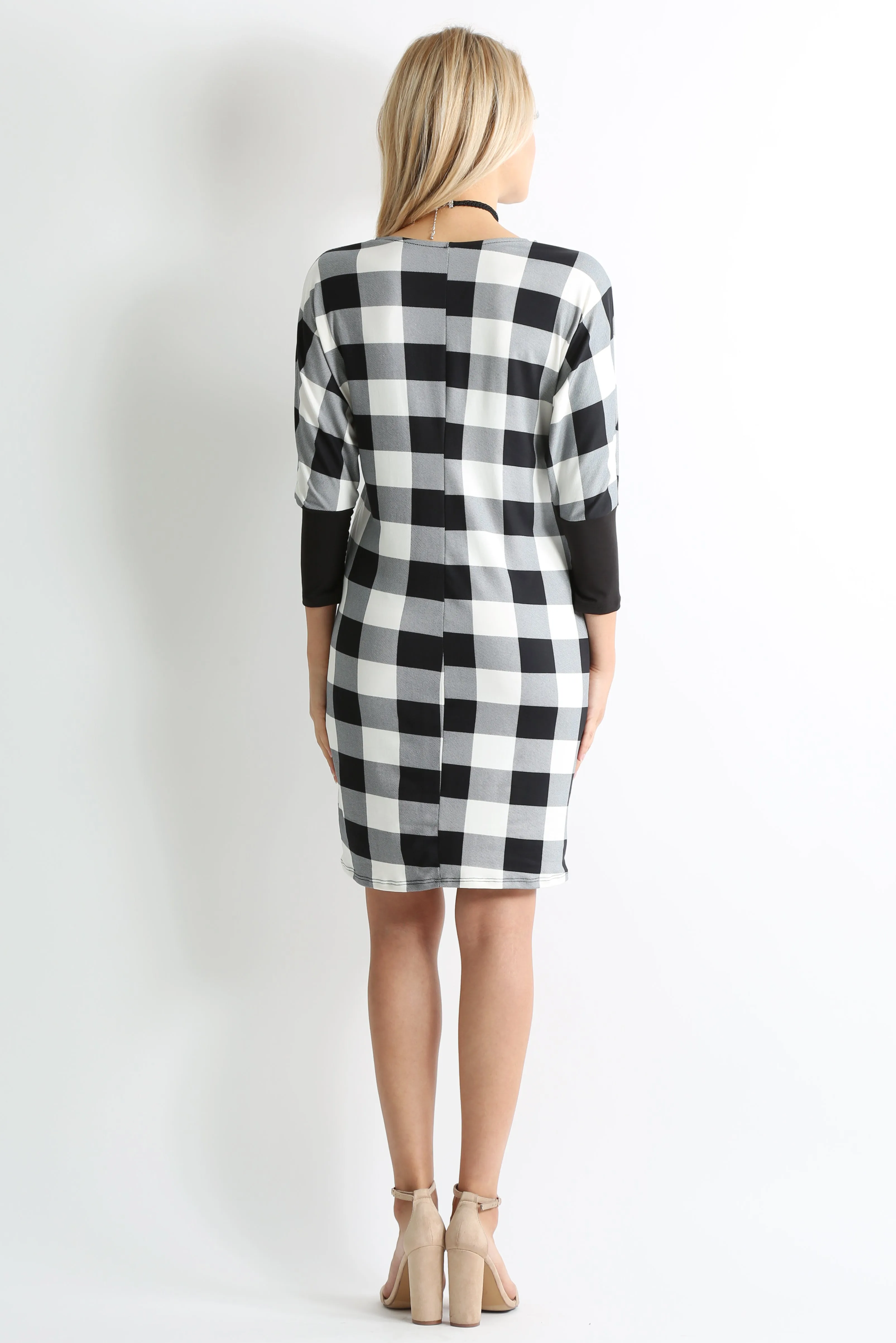 Daringly Dolman Contrast Dress